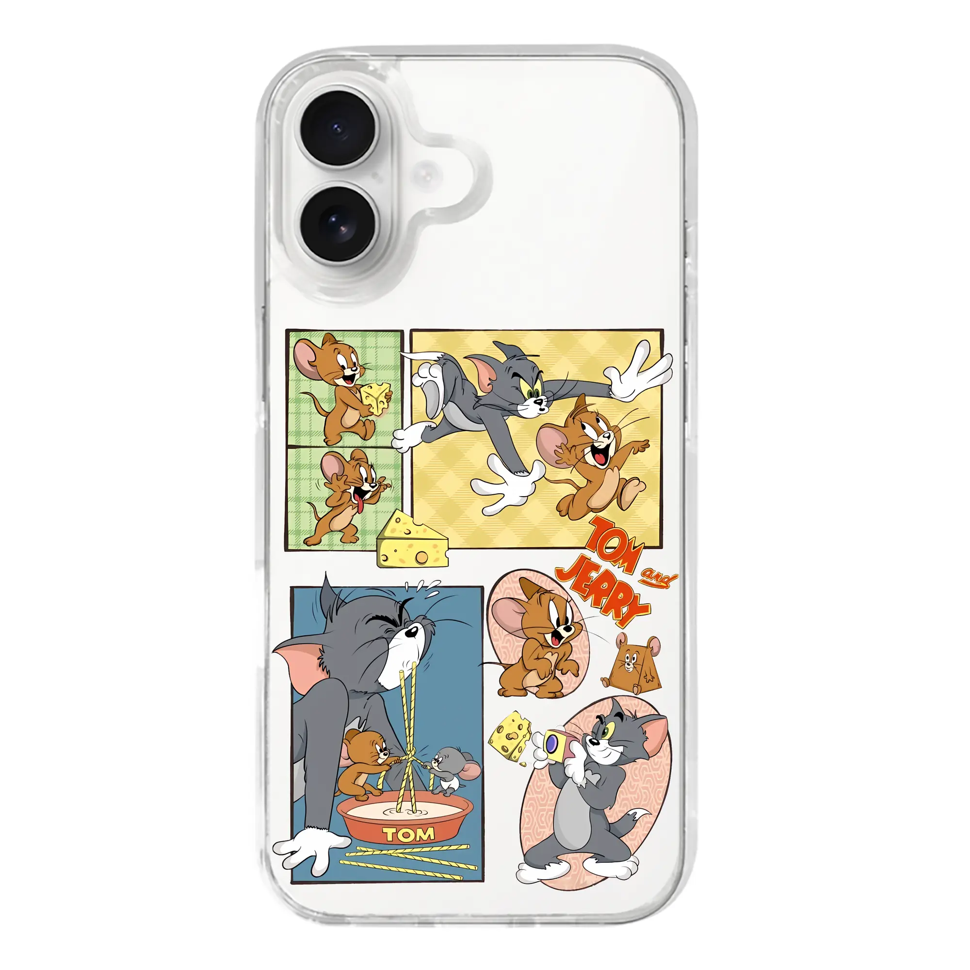 トムとジェリー グッズ トム - iPhone 17シリーズ 透明スマホケース – 薄型・耐衝撃・精密フィット保護カバー